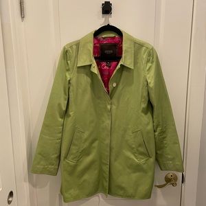 Coach Green Rain/Trench Coat